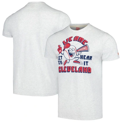 Homage Men's  Grey Cleveland Guardians Doddle Collection We Are Cleveland Tri-blend T-shirt