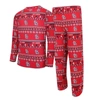 CONCEPTS SPORT CONCEPTS SPORT RED ST. LOUIS CARDINALS KNIT UGLY SWEATER LONG SLEEVE TOP & PANTS SET