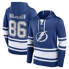 Fanatics Branded Nikita Kucherov Blue Tampa Bay Lightning Name & Number Lace-up Pullover Hoodie In Blue
