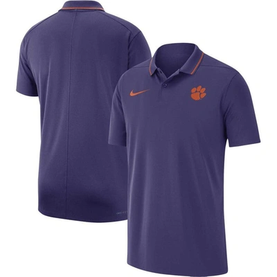 Nike Men's  Purple Clemson Tigers 2023 Coaches Performance Polo Shirt