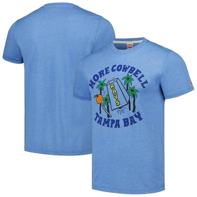 Homage Men's  Light Blue Tampa Bay Rays Doddle Collection More Cowbell Tri-blend T-shirt