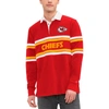 TOMMY HILFIGER TOMMY HILFIGER RED KANSAS CITY CHIEFS CORY VARSITY RUGBY LONG SLEEVE T-SHIRT