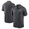 NIKE NIKE ANTHRACITE LOS ANGELES CHARGERS FRANCHISE TEAM LOGO PERFORMANCE POLO
