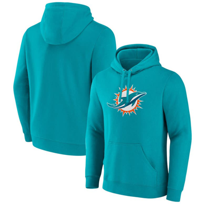 Fanatics Branded Aqua Miami Dolphins Primary Logo Fleece Pullover Hoodie