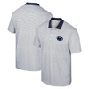 Colosseum Men's  White Penn State Nittany Lions Print Stripe Polo Shirt In White