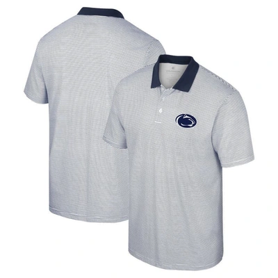 Colosseum Men's  White Penn State Nittany Lions Print Stripe Polo Shirt