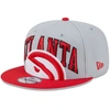 NEW ERA NEW ERA GRAY/RED ATLANTA HAWKS TIP-OFF TWO-TONE 9FIFTY SNAPBACK HAT