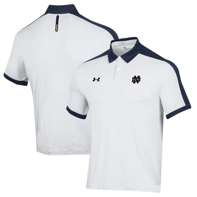 Under Armour Men's  White Notre Dame Fighting Irish Trophy Polo Shirt