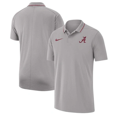 Nike Men's  Gray Alabama Crimson Tide 2023 Coaches Performance Polo Shirt