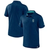 Fanatics Branded  Deep Sea Blue Seattle Kraken Authentic Pro Jacquard Polo In Navy