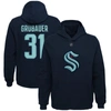 Outerstuff Big Boys Philipp Grubauer Navy Seattle Kraken Player Name And Number Hoodie In Navy