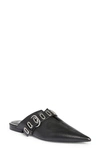 Rag & Bone Victory Leather Buckle Mules In Black