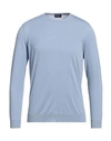 Drumohr Man Sweater Light Blue Size 42 Cotton