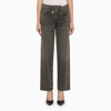 Agolde Grey Denim Deconstructed Jeans
