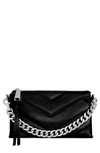 Rebecca Minkoff Edie Maxi Medium Quilted Leather Crossbody In Black