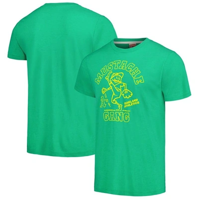 Homage Green Oakland Athletics Doodle Collection Mustache Gang Tri-blend T-shirt