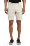 Mavi Jeans Noah Stretch Twill Flat Front Shorts In Oyster Mushroom Luxe Twill