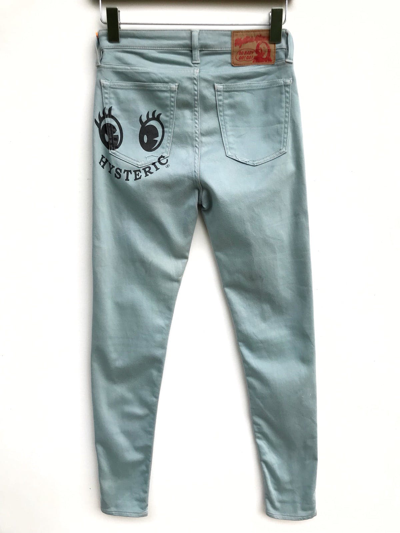Pre-owned Hysteric Glamour Smiley Logo Skinny Fit Pants In Olive Green