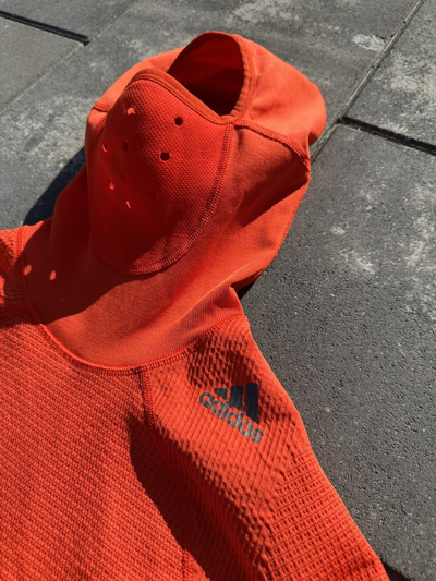 Pre-owned Adidas X Outdoor Life Adidas Gorpcore Ninja Hoodie Run Techfit Drill Y2k Style In Orange