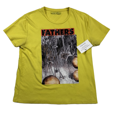 Pre-owned Raf Simons X Sterling Ruby Fw14 Yellow Fathers Tee