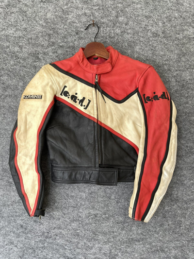 Pre-owned Racing X Vintage Komine Riding Leather Jacket In Mix
