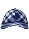 BURBERRY BURBERRY 'CHECK' BLUE WOOL BLEND HAT