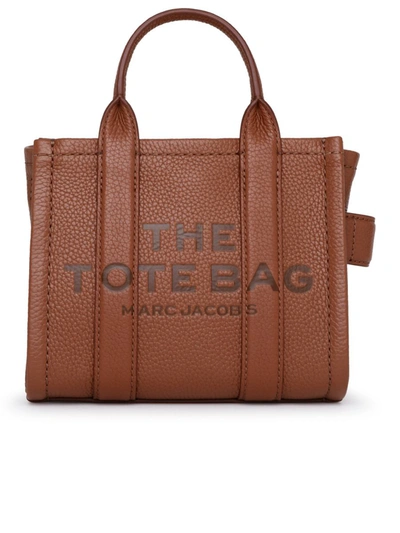 Marc Jacobs Logo Embossed Mini Tote Bag In Brown