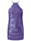 Attico Audrey Sequined Low Back Mini Dress In Multicolor