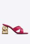 Dolce & Gabbana Dg Pop 75 Mules In Croc-embossed Leather In Candy
