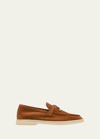 LORO PIANA SUMMER CHARMS WALK SUEDE LOAFERS
