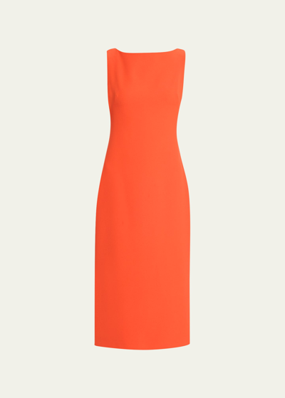 Brandon Maxwell Exclusive Midi Dress In Red Orange