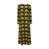 La Doublej Swing Floral-print Crepe Maxi Dress In Daisychain_black