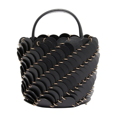 Rabanne Bucket Small Crossbody Bag In Black