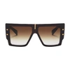 Balmain B-grand Sonnenbrille Mit Oversized-gestell In Brown