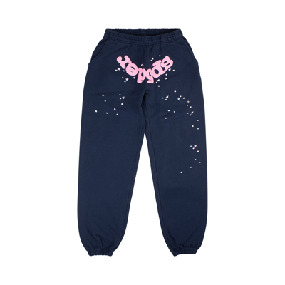Pre-owned Sp5der Atlanta Sweatpants 'navy' In Blue