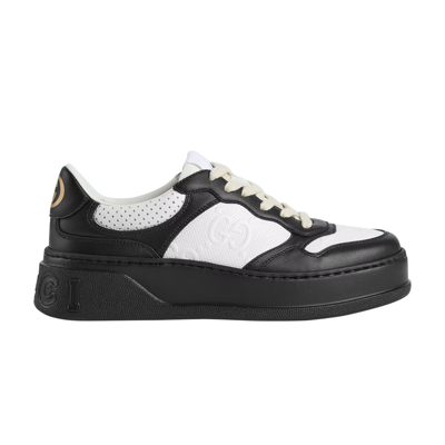 Pre-owned Gucci Wmns Gg Embossed Sneaker 'black White'