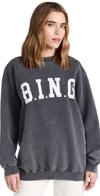 ANINE BING TYLER SWEATSHIRT BING WASHED BLACK