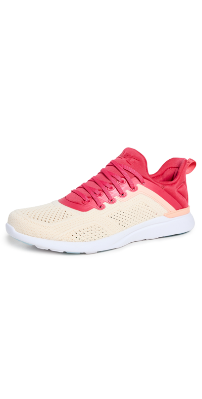 Apl Athletic Propulsion Labs Tech Loom Tracer Sneakers In Alabaster/parade/osiana Rose