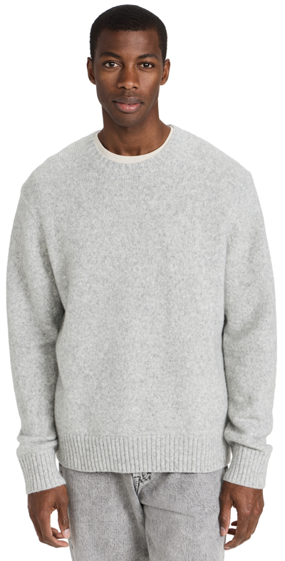 Vince Melange Crew Sweater In Light Heather Grey