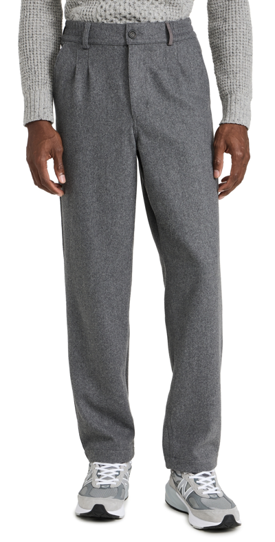 Alpha Industries Wool Pull-on Trouser In Charcoal