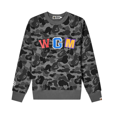 Pre-owned Bape Abc Shark Crewneck 'black'