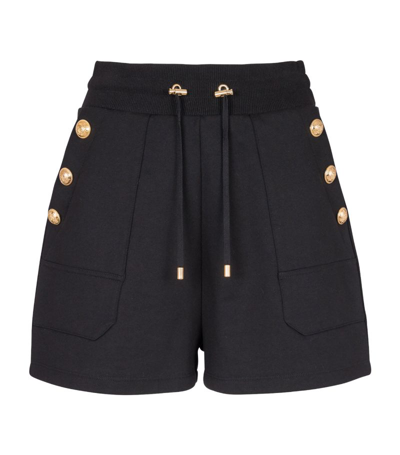 BALMAIN COTTON KNITTED SHORTS