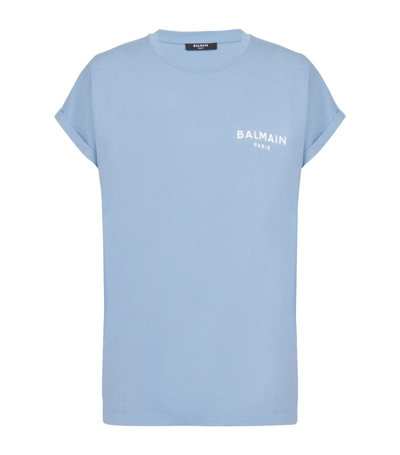 Balmain Logo T-shirt In Blue