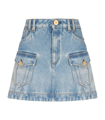 BALMAIN DENIM MINI SKIRT