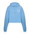 BALMAIN CROPPED LOGO HOODIE