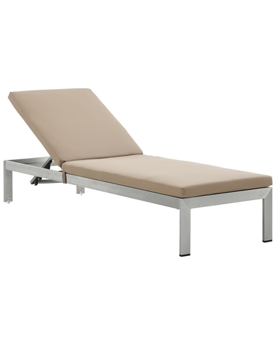 Modway Outdoor Shore Outdoor Patio Aluminum Chaise With Cushions