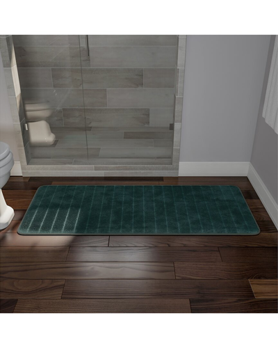 Lavish Home Memory Foam Long Bath Mat In Green