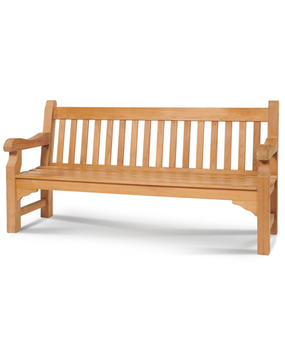 Curated Maison Travert 2 Person Teak Outdoor Bench In Brown