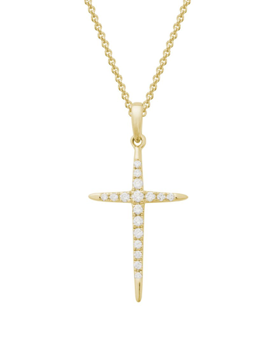 Diamond Select Cuts 14k 0.11 Ct. Tw. Diamond Cross Necklace