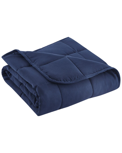 Bon Voyage Microfiber Travel Weighted Throw Blanket 5lb In Navy